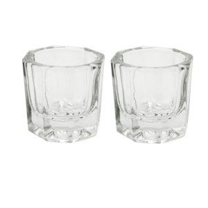 Karlash 2 Nail Art Acrylic Liquid Powder Dappen Dish Nail Crystal Bowl Glass